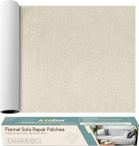 Vista 32 de Parche de reparación de terciopelo, parche de tela de franela autoadhesivo, varios colores, parche de microfibra, se puede usar para parches de Beige