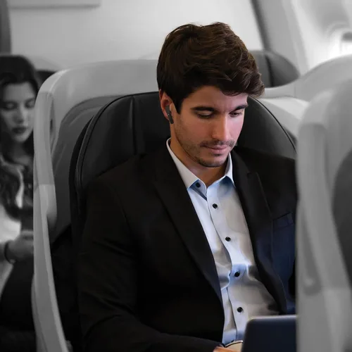 Vista 6 de Coby Auriculares con cancelación de ruido con funda de carga, cancelación de ruido, modos de transparencia, seguimiento inteligente, emparejamiento