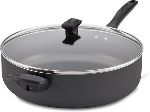 Vista 14 de Farberware Olla grande antiadherente apta para lavavajillas/sartén con asa auxiliar - aluminio, 6 cuartos, azul