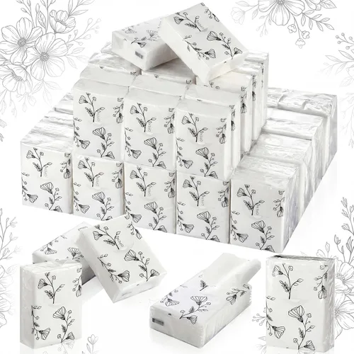 Vista 10 de Spiareal 50 pañuelos azules con diseño de lágrimas felices para boda, 3 capas para tus lágrimas felices, pañuelos de boda para invitados, papel