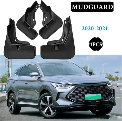 Vista 5 de Guardabarros de coche compatibles con BYD Song Plus 2020 2021 guardabarros delantero trasero protector contra salpicaduras guardabarros guardabarros