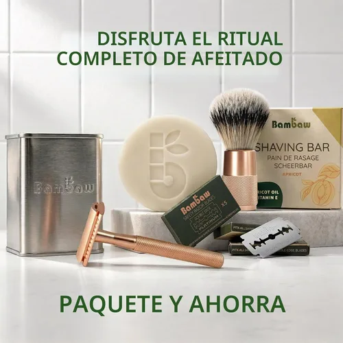 Vista 7 de Bambaw Jabón de afeitar para mujer 2.8 onzas Jabón de afeitar de aceite de albaricoque y vitamina E Barra de afeitar para todo
