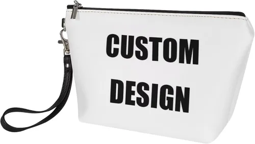 Vista 5 de Bigcardesigns Bolsa de maquillaje organizadora de cosméticos con asa para mujeres y señoras de viaje, portátil, bolsa de inodoro de piel sintética