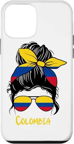 Vista 16 de Colombian Girl Bandana Glasses Flag Colors Latina Pride Case for iPhone 17