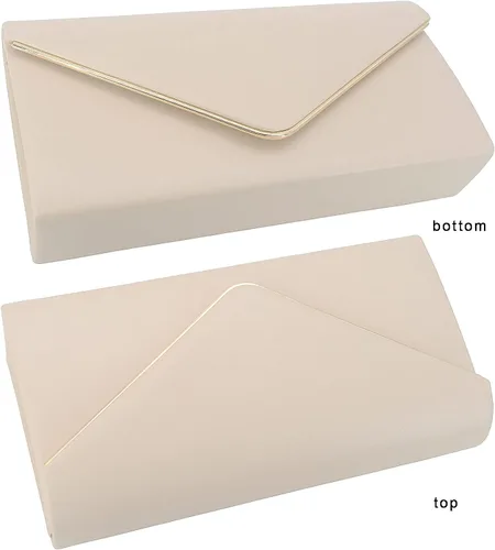 Vista 5 de Bolso de mano con sobre de cuero vegano clásico y elegante bolso de noche
