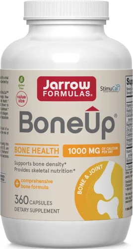 Vista 3 de Fórmula Jarrow Bone Up, promueve la densidad del hueso, 120 cápsulas Bone Density Support, MCHA Calcium, Vitamins D3 & K2, Provides Skeletal