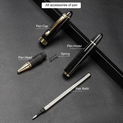 Vista 8 de YIVONKA Bolígrafos de lujo, bonito bolígrafo, el mejor regalo para hombres, bolígrafos profesionales de oficina ejecutiva, caja de regalo, bolígrafo