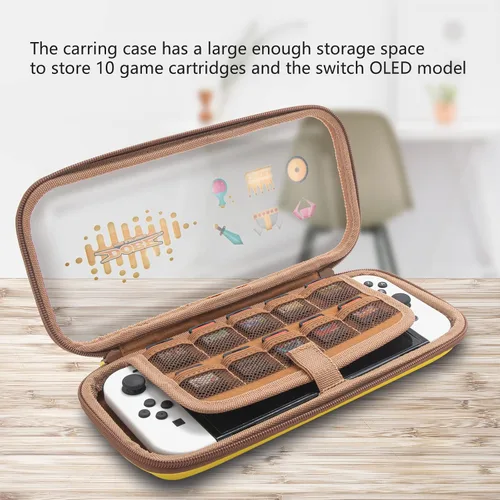 Vista 4 de OLYGIVE Switch OLED Case, Switch Carrying Case Compatible with Nintendo Switch or Switch OLED Console
