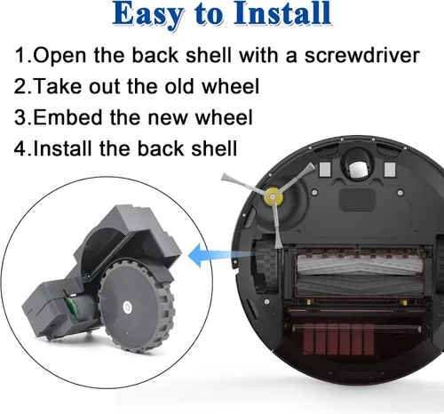 Vista 5 de Par de módulos de rueda derecha e izquierda para iRobot Roomba 500 600 700 800 900 Series Aspiradora Reemplazo