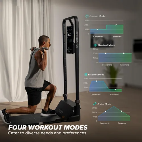 Vista 7 de Speediance Gym Monster Smart Home Gym, máquina de entrenamiento de fuerza multifuncional, estación de entrenamiento de jaula de potencia Smith