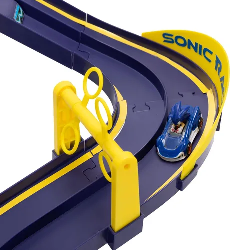 Vista 3 de Sonic The Hedgehog E-Stadium Track Set con vehículo fundido a presión 1:64