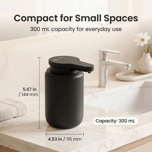 Vista 8 de GentleJet SimpleFoam - Dispensador automático de jabón espumoso, sensor sin contacto, recargable USB-C, IPX5 impermeable, doble salida