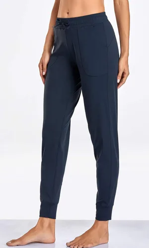 Vista 4 de Oalka - Pantalones deportivos para mujer, con cintura alta y bolsillos, para hacer deporte, yoga y entrenar