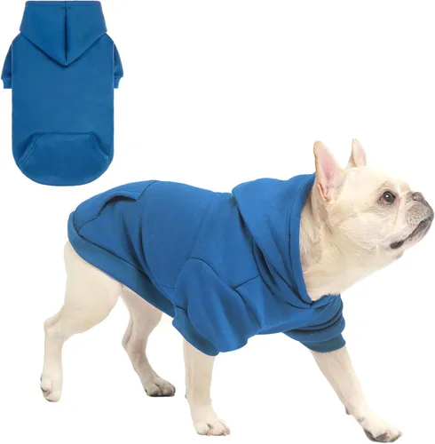 Vista 30 de SCENEREAL Sudaderas con capucha de seguridad para perros de tamaño pequeño, mediano y grande, ropa de felpa cepillada con gorro, abrigo de algodón