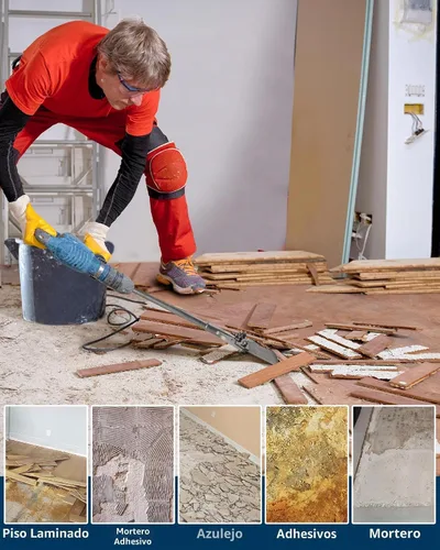 Vista 8 de Raspador de piso SDS Max, broca de cincel de eliminación Thinset de 6 Herramienta de cincel de eliminación de azulejos para taladro de martillo