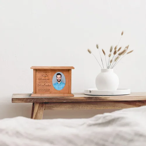 Vista 6 de Lifesong Milestones Urnas funerarias de madera para cenizas para adultos, urnas de cremación de madera masculinas para cenizas de adultos, urnas