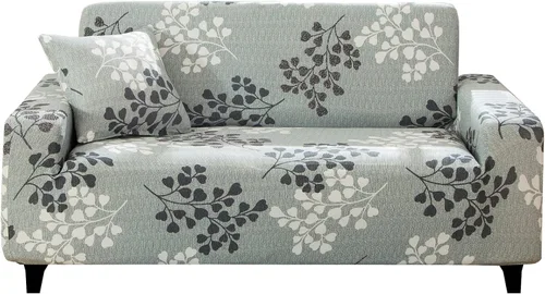 Vista 8 de Fundas elásticas para sofá de 1 plaza estampadas, fundas para sillón de 1 plaza universal, de 1 plaza con 1 funda de almohada