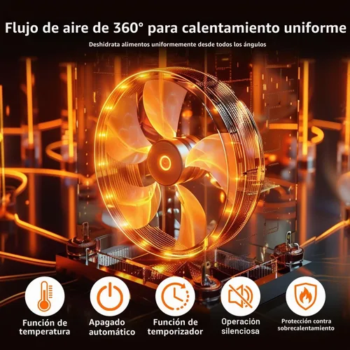 Vista 5 de Máquina deshidratadora de alimentos para carne seca TINANA Secadora de alimentos de acero inoxidable para carne - Deshidratador digital de alimentos