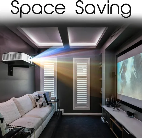 Vista 7 de SIMOND STORE - Estante flotante para proyector - Estantes centrales de entretenimiento de pared - Estantes flotantes para TV, reproductores de DVD