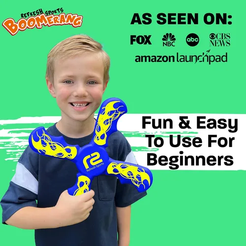 Vista 2 de Divertido boomerang para niños, suave y fácil de usar, juguetes al aire libre para niños o adultos, el mejor regalo para niños y niñas de 6, 7, 8