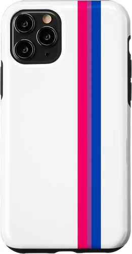 Vista 28 de Funda blanca para iPhone 13 Pro Subtle Bi Pride Flag LGBT Bisexual Stripe