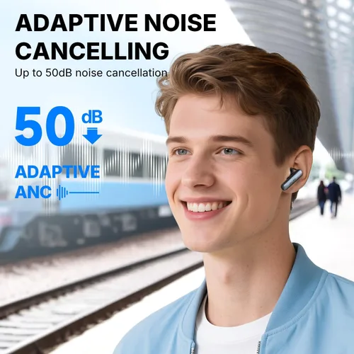 Vista 2 de EarFun Air Pro 4i - Auriculares inalámbricos con cancelación de ruido, alta Negro