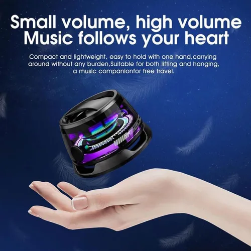 Vista 2 de Yaslayp Altavoz Bluetooth magnético multifuncional G200 con luz RGB, altavoz magnético inalámbrico impermeable para teléfonos, tabletas