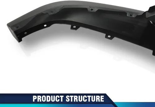 Vista 4 de PIT66 Cenefa de parachoques delantero texturizada con agujeros de gancho de remolque compatible con Chevy Silverado 1500 2016-2018/Silverado 1500 LD