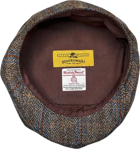 Vista 4 de Sterkowski Peaky Blinders Gorra 100 Harris Tweed Newsboy para hombre Sombrero clásico elegante de 8 paneles