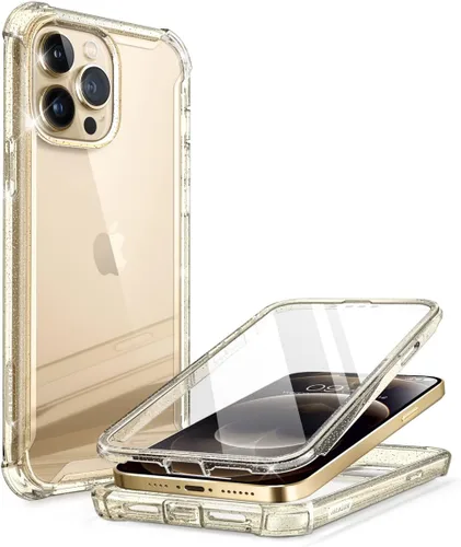 Vista 13 de i-Blason Ares - Funda para iPhone 13 Pro Max de 6.7 pulgadas [protector de pantalla integrado] [protección de grado militar] Funda transparente