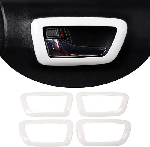 Vista 13 de 4 piezas de ABS para apariencia interior de automóvil, cubierta de panel de manija de puerta compatible con Toyota Tacoma 2016 2017 2018 2019 2020