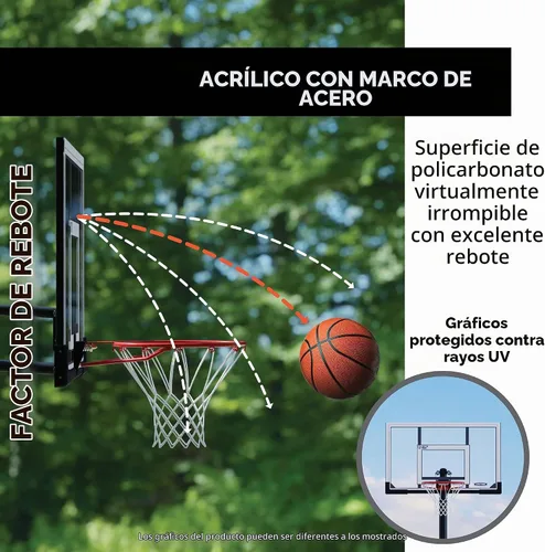 Vista 4 de Nuevo aro de baloncesto portátil ajustable de por vida 71522 tablero de acrílico de 54 pulgadas