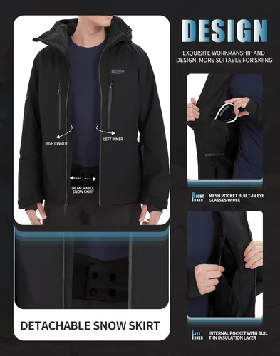 Vista 5 de Pioneer Camp Chaqueta de esquí para hombre