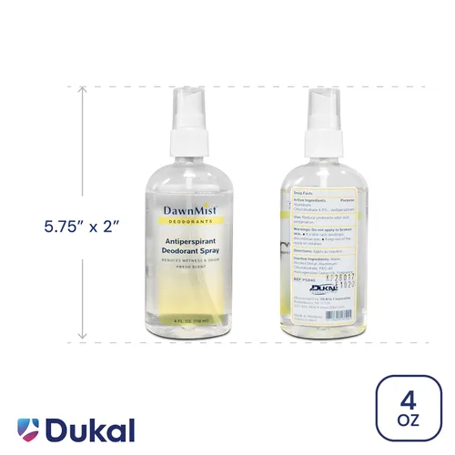 Vista 2 de Dukal Desodorante antitranspirante PSD40 Dawn Mist, 4 onzas, spray de bomba, paquete de 48
