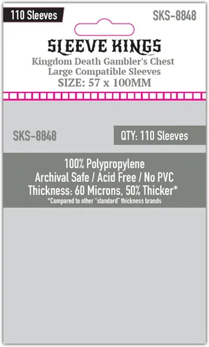 Vista 13 de Sleeve Kings Fundas para tarjetas estándar, 110 unidades, transparentes de 60 micrones de grosor, tamaño mini (1.575 x 3.504 in), compatibles