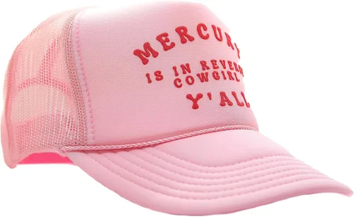 Vista 3 de Visibly Toxic Mercury is in Reverse Cowgirl Trucker Hat Pink, Rosado