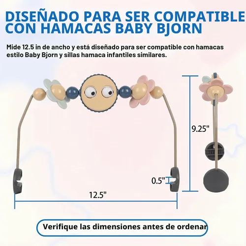Vista 2 de Baby Bouncer Toy Bar compatible con Baby Bjorn Bouncer