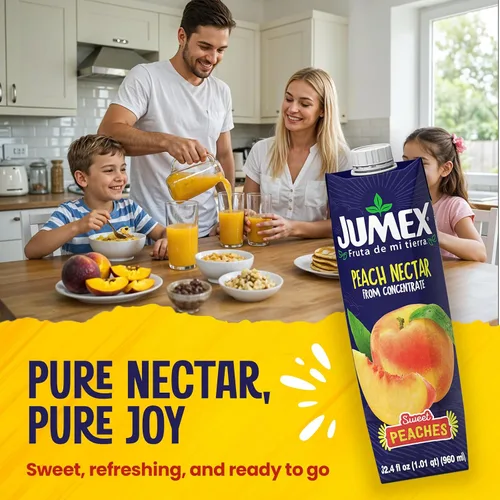 Vista 3 de Jumex néctar de durazno, 33.8 oz líquidas