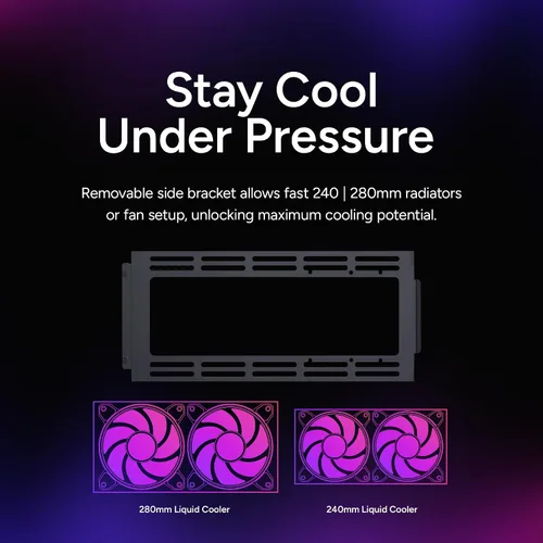 Vista 7 de Cooler Master Carcasa NR200 Mini-ITX para PC, montaje horizontal para GPU, diseñado listo para Nvidia RTX 5070 Ti AMD RX 9070 XT, SFX PSU - Listo