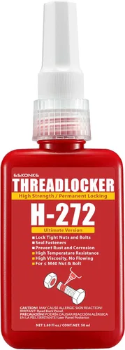 Vista 12 de ESKONKE Paquete de 3 Fijador de Roscas Azul 243 + Rojo 271 Removible y Permanente de Bloqueo 5.07 Fl oz Tuercas y Pernos Sellador de Roscas y Cierre