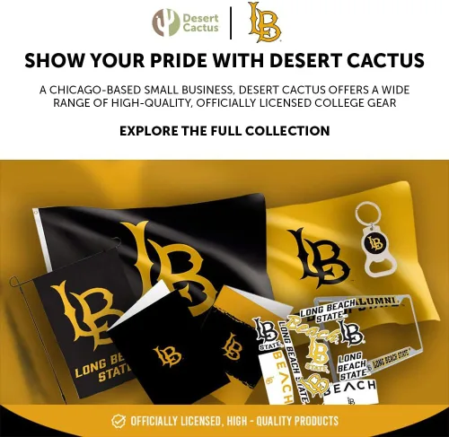 Vista 6 de Desert Cactus Cal State University Long Beach Baseball Hat California Dirtbags Brimmed Embroidered Cap Adjustable Cloth Strap