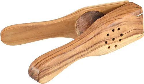 Vista 4 de AeraVida Exprimidor manual de madera de teca hecho a mano de limón lima Muddler de madera Accesorio de cocina duradero
