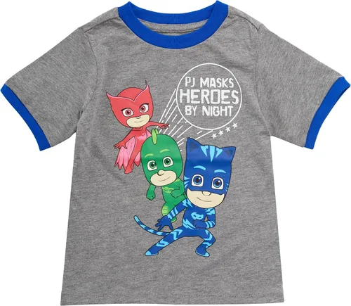 Vista 4 de Pj Masks 3 playeras para niños