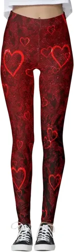 Vista 2 de Lovesy Stripes Pilates Pants Women's Day Print Leggings for Yoga Running Valentine's Pants Womens Yoga Pants