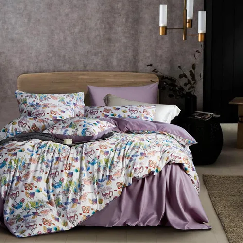Vista 8 de Juego de Funda de Edredón de Estilo Vintage, 5 PCS Juego de Funda de Edredón Boho, Juego de Ropa de Cama Floral Paisley, Funda de Edredón Floral