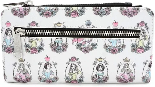 Vista 2 de Loungefly X Disney Princess Portraits - Cartera con estampado de princesa