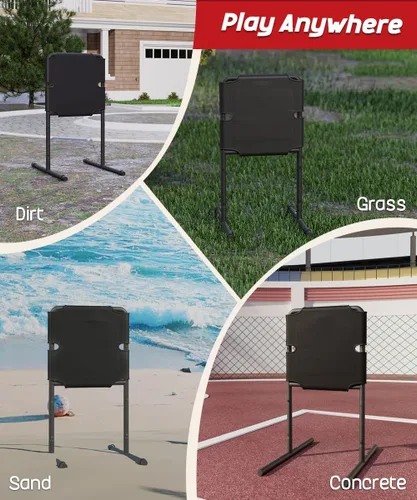 Vista 7 de Garbuildman Baseball Strike Zone Target para bolas de plástico, marco de metal portátil para lanzar y golpear herramienta de entrenamiento
