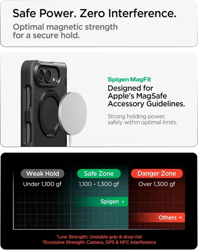 Vista 6 de Spigen Slim Armor Pro S MagFit - Funda para iPhone Duo, color negro