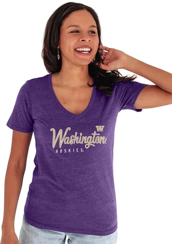 Vista 36 de Blue 84 NCAA - Camiseta de triple mezcla con cuello en V para mujer