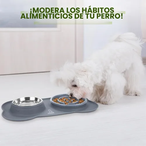 Vista 9 de Pecute Cuencos de Alimentación Lenta para Perros para Comer más Lento, Cuenco para Perros de Alimentación Lenta con Tapete de Silicona